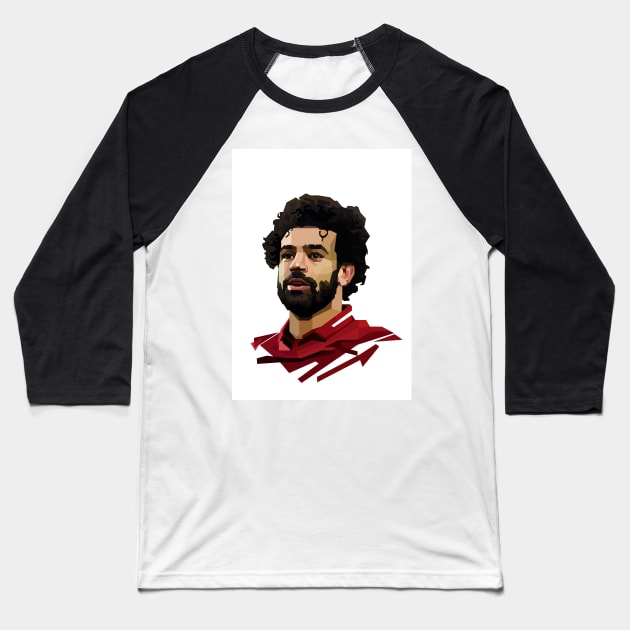 Mo Salah Skintone Art Baseball T-Shirt by wpapkoo